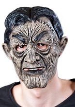 Monster Halloween Maske braun-schwarz