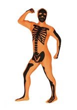 Morphsuit Skelett orange