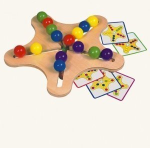 Motorikstern aus Holz von Bino Holzspiel