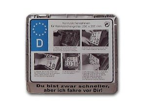 Motorrad Nummernschildhalter in Chrom-Op