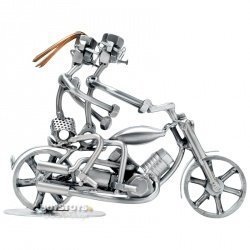 Motorradfahrer Schraubenmännchen