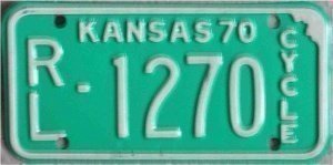 Motorradnummernschild Kansas