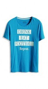 Motto-Print Baumwoll Jersey T-Shirt