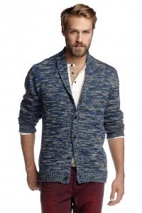 Mouliné-Strick-Cardigan