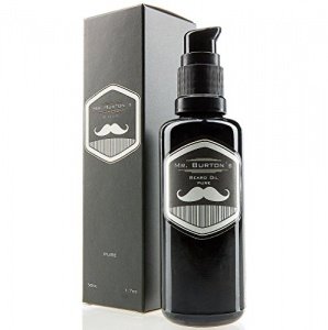 Mr. Burtons Bartöl PURE - duftneutral - 50ml Bart Öl für die Bartpflege - Premium Qualität - zum