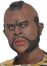Mr. T Latex-Maske braun-schwarz
