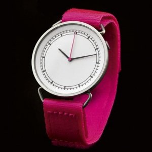 MUW Unisex Armbanduhr weiß-pink (2 Bände