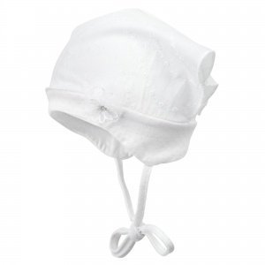 Mütze m. Tuch UV 20+ weiß