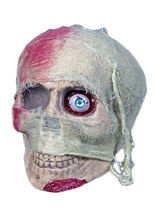 Mumie Totenschädel Halloween-Deko beige-