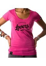 Munich Lovers Oktoberfest Girlie-Shirt pink-schwarz
