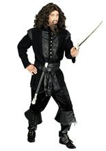 Musketier Mantel Mittelalter schwarz