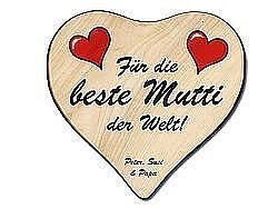 Muttertagsgeschenk Herzschild 18x18x1cm 