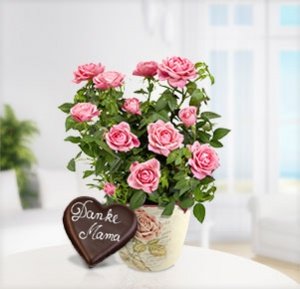 Muttertagsgruß mit Marzipanherz