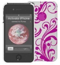 muvit Luxury Back für iPhone 4 - fuchsia