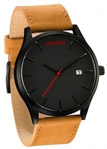 MVMT Black/Tan Leder Armbanduhr