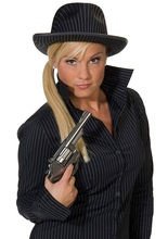 Nadelstreifen Gangster Hut