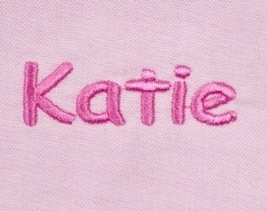 Namens Stickerei PINK