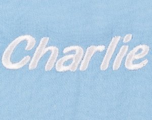 Namens Stickerei Weiss