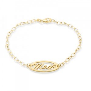 Namensarmband vergoldet