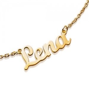 Namenskette Silber vergoldet