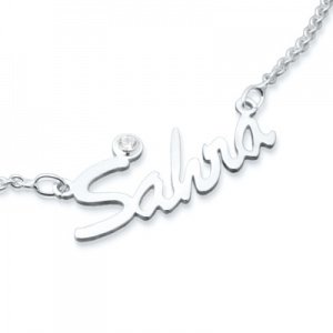 Namenskette mit Zirkonia