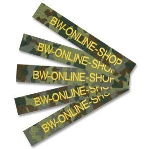 Namensstreifen mit Klett 5er-Satz fleckt