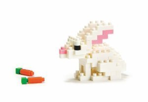 Nanoblock 14054 - Hase weiß 3D-Puzzle vo