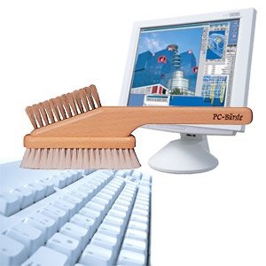 Natur PC Bürste aus Buchen-Holz