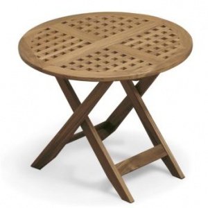 Nautic runder Klapptisch aus Teak von Sk
