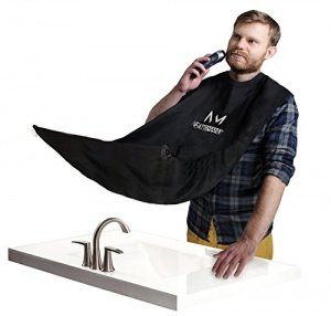 Neat&Manly Bart Schürze für Bartgestaltung - Sammel Tuch Bib - Bartlatz für Rasur - Bart Lätzche