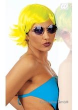 Neon Perücke gelb