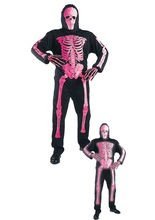 Neon Skelett Kostüm pink