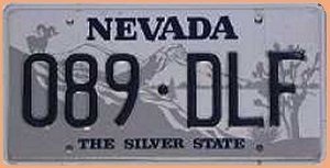 Nevada Las Vegas Nummernschild