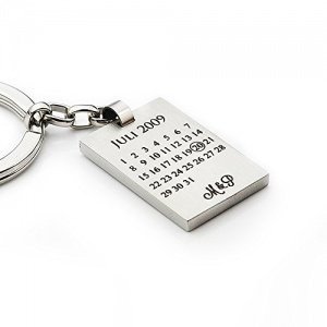 Schlüsselanhänger mit Datum Gravur