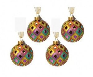 Nic Duysens Christbaumkugel mit Rauten S