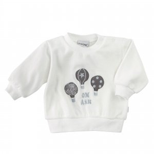 Nickipulli weiss/grau