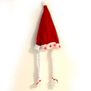 Nikolausmütze mit Zöpfen und Blinksterne