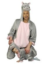 Nilpferd Plüsch-Overall Unisex-Kostüm gr
