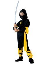 Ninja Kinderkostüm schwarz-gelb