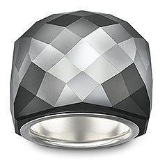 Nirvana Jet Hematite Ring