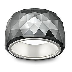 Nirvana Petite Jet Hematite Ring