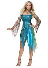 Nixe Damenkostüm Fee blau-grün