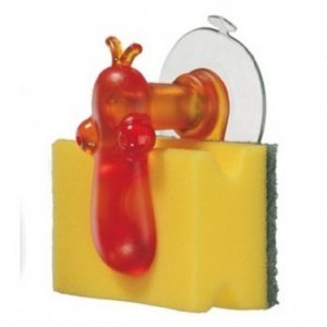 NORBERT Schwammhalter transp. orange von