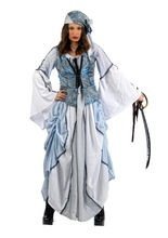 Noble Pirate Ladies Costume light blue
