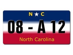 North Carolina US Deko Autonummernschild