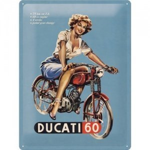 Ducati Pin up Blechschild