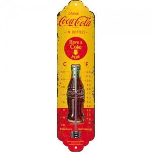 Coca-Cola In Bottles Yellow, Thermometer