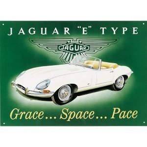 Nostalgie-Schild "Jaguar E-Type"
