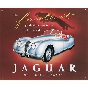 Nostalgie-Schild "Jaguar XK120"