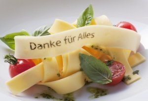 Nudeln mit Ihrem persönlichen Text